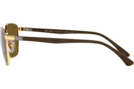 Okulary przeciwsłoneczne Ray-Ban Chromance Collection RB3684CH 001/AN Polarized Prostokątne Złote