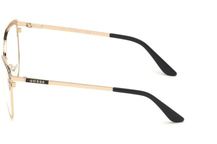 Okulary korekcyjne Guess GU2715 001 Kocie oczy Złote