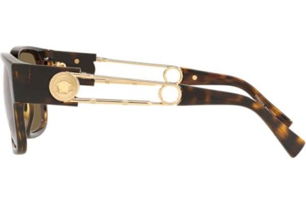 Okulary przeciwsłoneczne Versace VE4412 108/73 Kwadratowe Havana