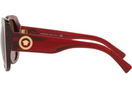 Okulary przeciwsłoneczne Versace VE4387 388/13 Okrągłe Czerwone