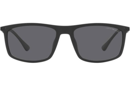 Okulary przeciwsłoneczne Emporio Armani EA4171U 500181 Polarized Prostokątne Czarne
