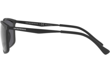 Okulary przeciwsłoneczne Emporio Armani EA4171U 500181 Polarized Prostokątne Czarne