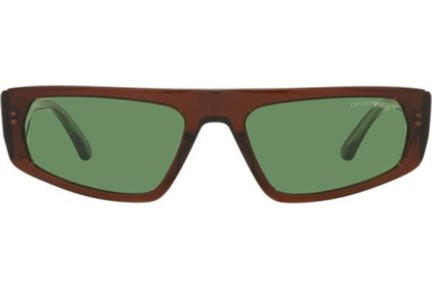 Okulary przeciwsłoneczne Emporio Armani EA4168 5910/2 Prostokątne Brązowe