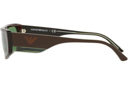 Okulary przeciwsłoneczne Emporio Armani EA4168 5910/2 Prostokątne Brązowe