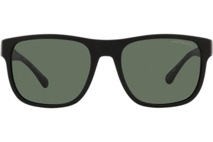 Okulary przeciwsłoneczne Emporio Armani EA4163 589871 Kwadratowe Czarne