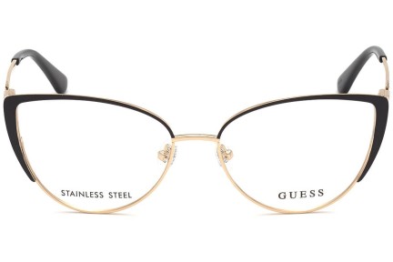 Okulary korekcyjne Guess GU2813 002 Kocie oczy Złote