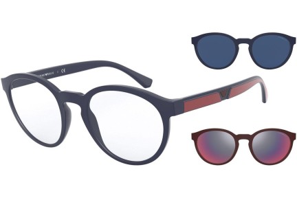 Okulary korekcyjne Emporio Armani EA4152 56691W Okrągłe Niebieskie