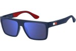 Okulary przeciwsłoneczne Tommy Hilfiger TH1605/S PJP/ZS Flat Top Niebieskie