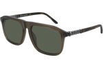 Okulary przeciwsłoneczne Alexander McQueen AM0321S 003 Kwadratowe Brązowe