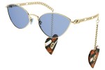 Okulary przeciwsłoneczne Gucci GG0977S 003 Kocie oczy Złote