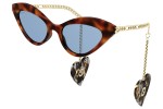 Okulary przeciwsłoneczne Gucci GG0978S 003 Kocie oczy Havana