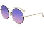 Okulary przeciwsłoneczne Chloe CE142S 861 Okrągłe Złote