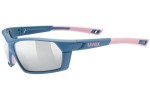 Okulary przeciwsłoneczne uvex sportstyle 225 Blue / Mat Rose S3 Prostokątne Niebieskie