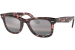 Okulary przeciwsłoneczne Ray-Ban Wayfarer Chromance Collection RB2140 1334G3 Polarized Kwadratowe Havana