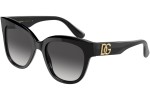 Okulary przeciwsłoneczne Dolce & Gabbana DG4407 501/8G Kocie oczy Czarne