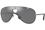 Okulary przeciwsłoneczne Versace Medusa Mesmerize VE2243 10016G Pojedyncze | Shield Srebrne