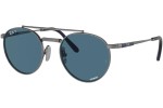 Okulary przeciwsłoneczne Ray-Ban Round II Titanium Chromance Collection RB8237 3142S2 Polarized Okrągłe Szare