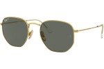 Okulary przeciwsłoneczne Ray-Ban Hexagonal Titanium Collection RB8148 921658 Polarized Okrągłe Złote
