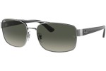 Okulary przeciwsłoneczne Ray-Ban RB3687 004/71 Prostokątne Srebrne
