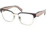 Okulary korekcyjne Prada PR65YV KOF1O1 Browline Brązowe
