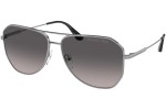 Okulary przeciwsłoneczne Prada PR63XS 5AV09G Polarized Pilotki (Aviator) Srebrne