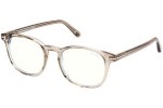 Okulary korekcyjne Tom Ford FT5819-B 057 Okrągłe Beżowe