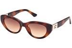 Okulary przeciwsłoneczne Guess GU7849 53F Owalne Havana
