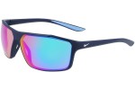 Okulary przeciwsłoneczne Nike Windstorm E CW4673 410 Prostokątne Niebieskie