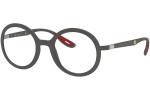 Okulary korekcyjne Ray-Ban Scuderia Ferrari Collection RX7180M F626 Okrągłe Szare