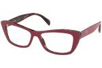 Okulary korekcyjne Prada PR15XV 07C1O1 Kocie oczy Czerwone