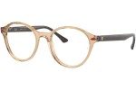 Okulary korekcyjne Ray-Ban Scuderia Ferrari Collection RX5404M F666 Okrągłe Brązowe