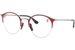 Okulary korekcyjne Ray-Ban Scuderia Ferrari Collection RX3578VM F045 Okrągłe Czerwone
