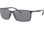 Okulary przeciwsłoneczne Ray-Ban RB4179M F6046G Prostokątne Niebieskie