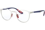 Okulary korekcyjne Ray-Ban Scuderia Ferrari Collection RX6355M F040 Okrągłe Srebrne