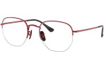 Okulary korekcyjne Ray-Ban Scuderia Ferrari Collection RX6448M F047 Kwadratowe Czerwone