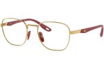 Okulary korekcyjne Ray-Ban Scuderia Ferrari Collection RX6484M F029 Kwadratowe Złote