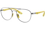 Okulary korekcyjne Ray-Ban Scuderia Ferrari Collection RX6473M F065 Okrągłe Srebrne