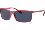Okulary przeciwsłoneczne Ray-Ban RB4179M F62887 Prostokątne Czerwone