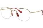 Okulary korekcyjne Ray-Ban Scuderia Ferrari Collection RX6448M F029 Kwadratowe Złote