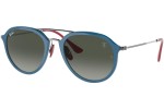 Okulary przeciwsłoneczne Ray-Ban RB4369M F66971 Pilotki (Aviator) Niebieskie