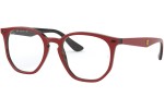Okulary korekcyjne Ray-Ban Scuderia Ferrari Collection RX7151M F643 Okrągłe Czerwone