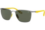 Okulary przeciwsłoneczne Ray-Ban Scuderia Ferrari Collection RB3673M F06371 Kwadratowe Srebrne