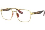 Okulary korekcyjne Ray-Ban Scuderia Ferrari Collection RX6467M F029 Kwadratowe Złote