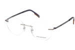 Okulary korekcyjne Zegna EZ5220 016 Okrągłe Srebrne