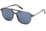 Okulary przeciwsłoneczne Zegna EZ0191 92V Pilotki (Aviator) Niebieskie