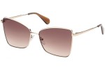 Okulary przeciwsłoneczne Max&Co. MO0027 32F Kocie oczy Złote