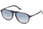 Okulary przeciwsłoneczne Zegna EZ0202 52X Pilotki (Aviator) Havana
