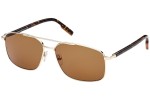 Okulary przeciwsłoneczne Zegna EZ0205 32E Pilotki (Aviator) Złote