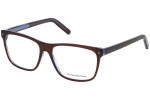 Okulary korekcyjne Zegna EZ5170 048 Kwadratowe Brązowe