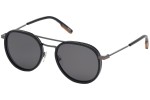 Okulary przeciwsłoneczne Zegna EZ0127 01D Polarized Okrągłe Czarne